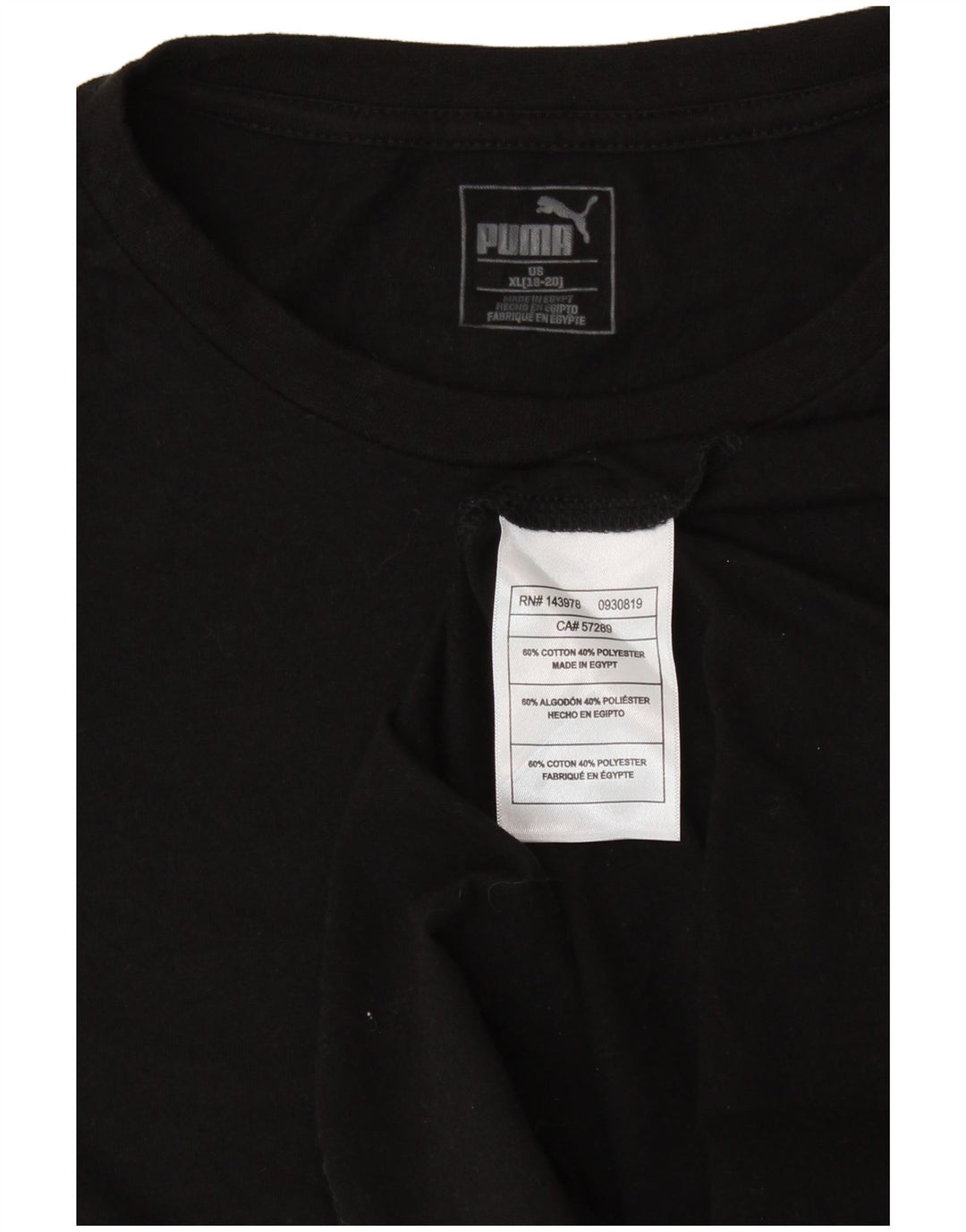 PUMA Mädchen Graphic Top Langarm 15–16 Jahre XL Schwarz Baumwolle