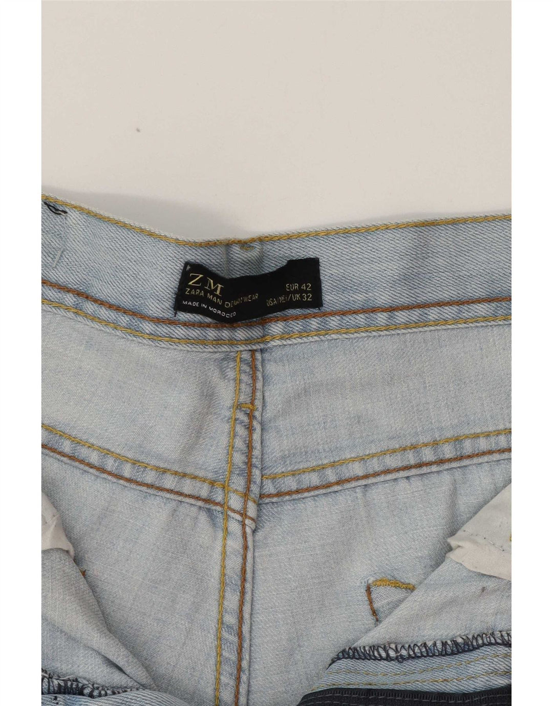 Zara Herren Straight Jeans EU 42 Large W32 L32 Blau