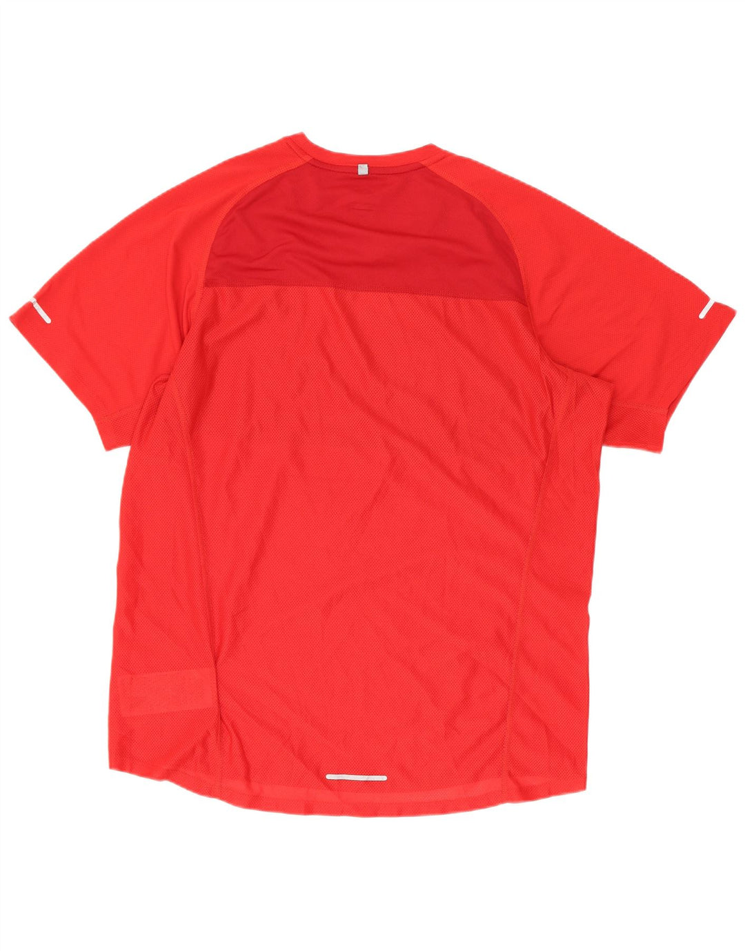 Nike Herren Dri Fit T-Shirt-Oberteil Mittelrotes Farbblock-Polyester