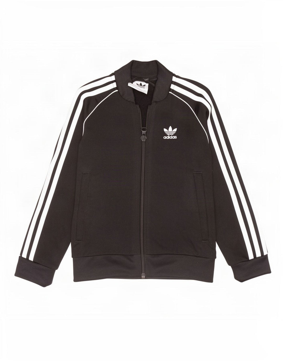 Adidas Mädchen-Trainingsanzug-Top-Jacke, 5–6 Jahre, schwarzes Polyester