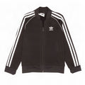 Adidas Mädchen-Trainingsanzug-Top-Jacke, 5–6 Jahre, schwarzes Polyester