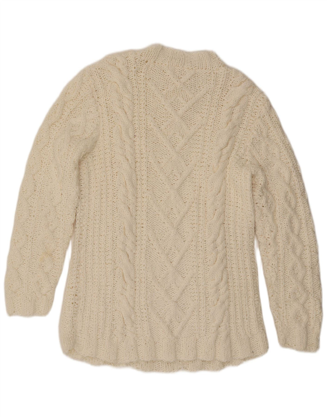 VINTAGE Damen Rollkragenpullover Pullover UK 16 Large Off White