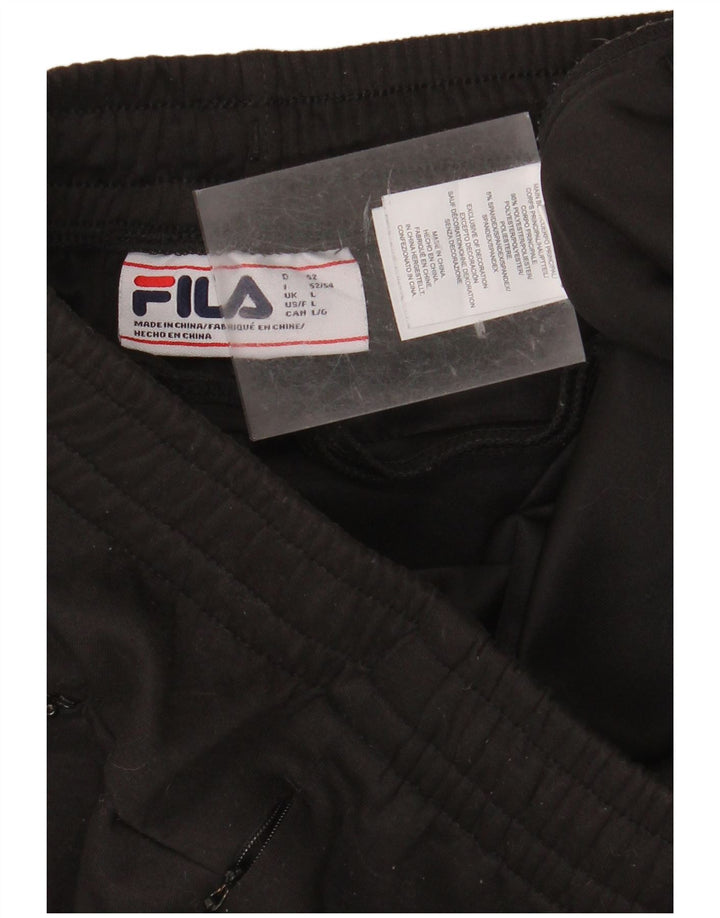 FILA Herren-Trainingshose, Jogginghose, Größe L, Schwarz, Polyester