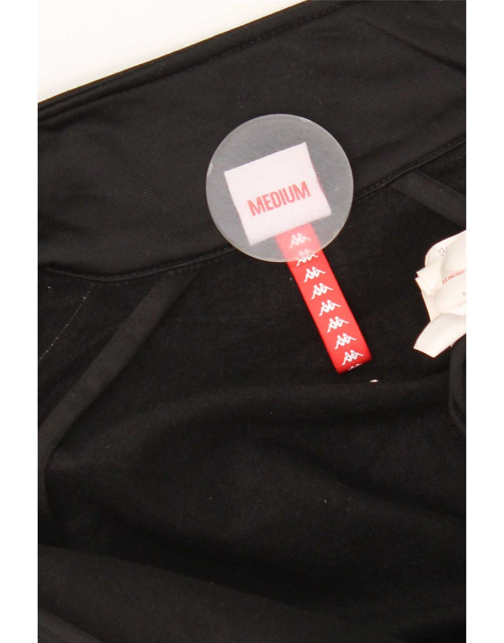 Kappa Herren-Trainingsanzugoberteil mit Grafik, Mittelschwarzes Farbblock-Polyester
