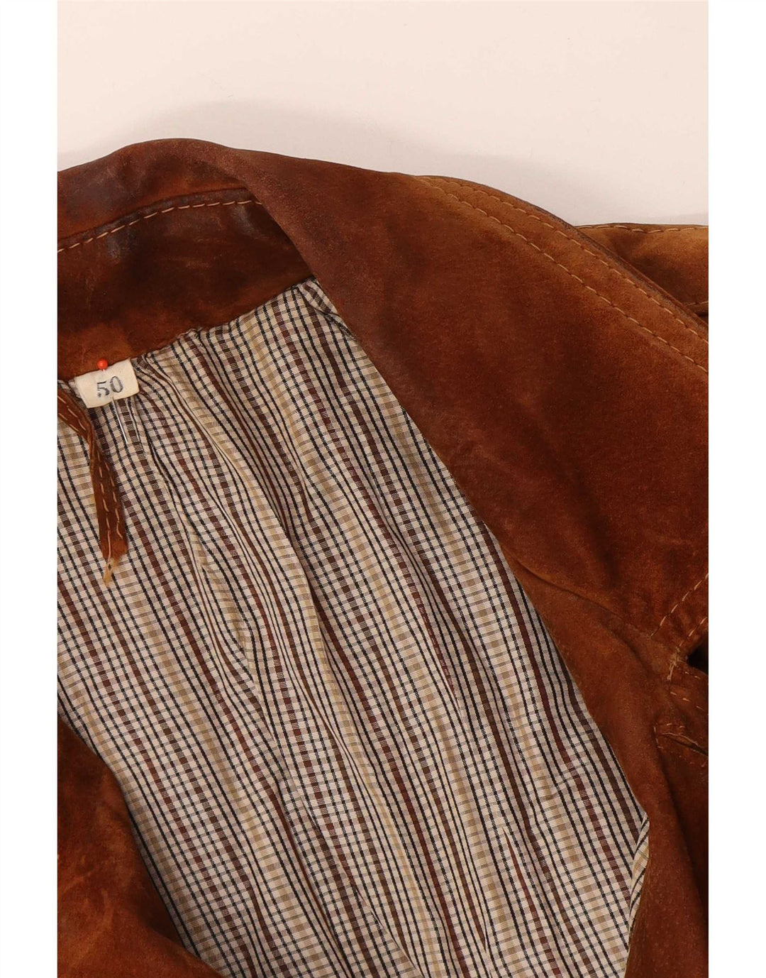 Vintage Herren Wildlederjacke IT 50 Large Beige