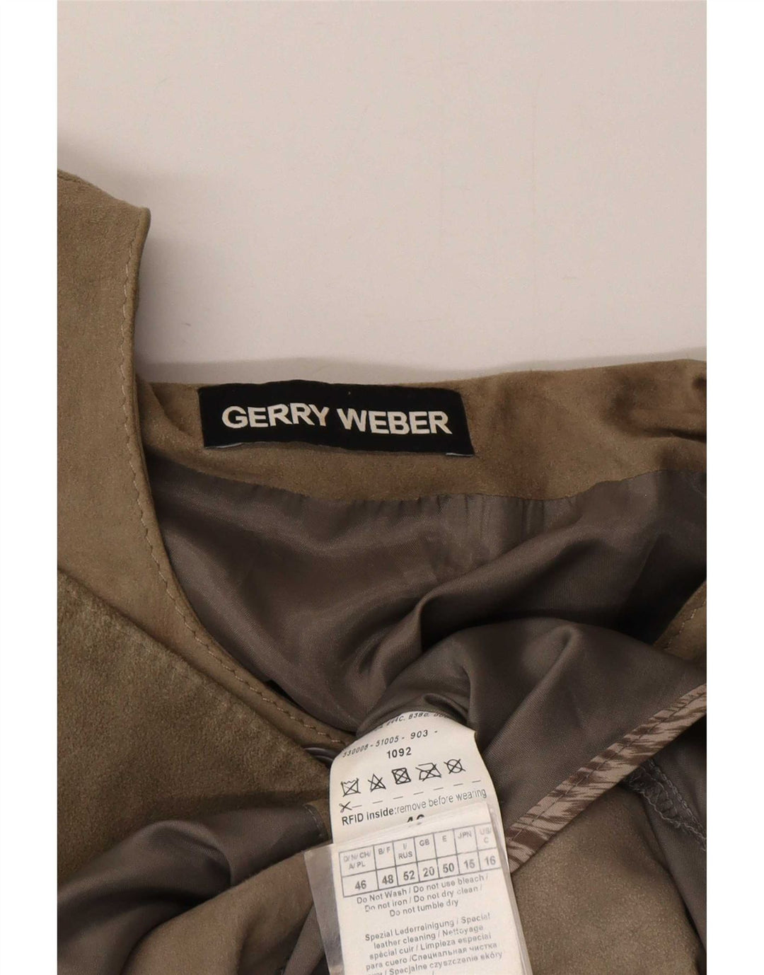 Gerry Weber Damen Wildlederjacke UK 20 2XL Graues Leder