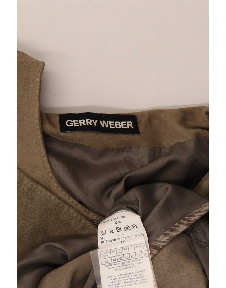 Gerry Weber Damen Wildlederjacke UK 20 2XL Graues Leder