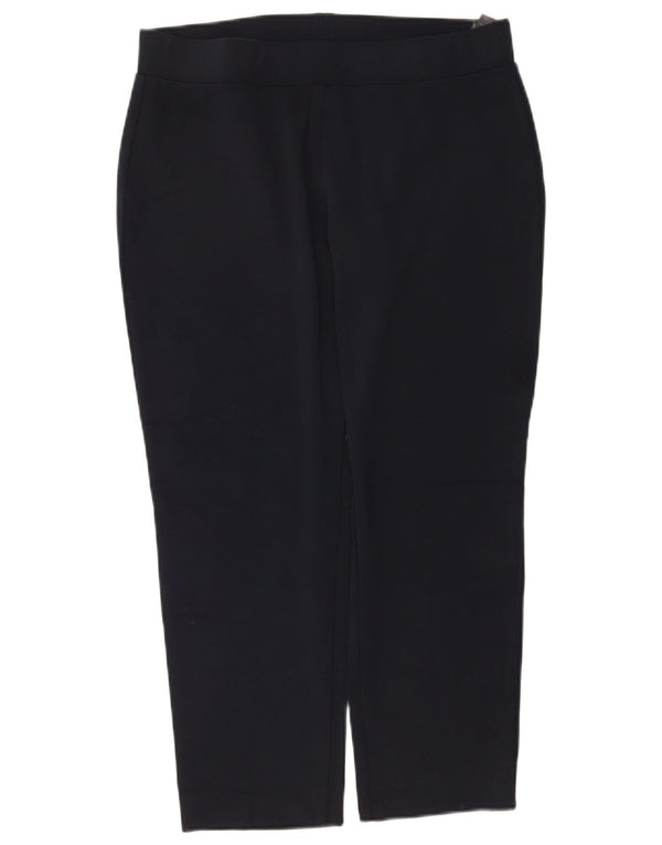 Marks & Spencer Damen-Hose, kurz geschnitten, UK 44, Größe L, W34, L25, Marineblau