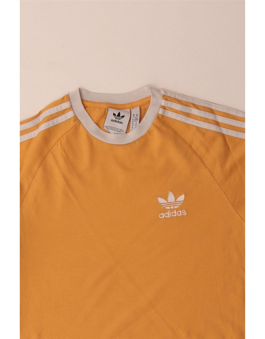 Adidas Herren Top Langarm XS Gelb Baumwolle
