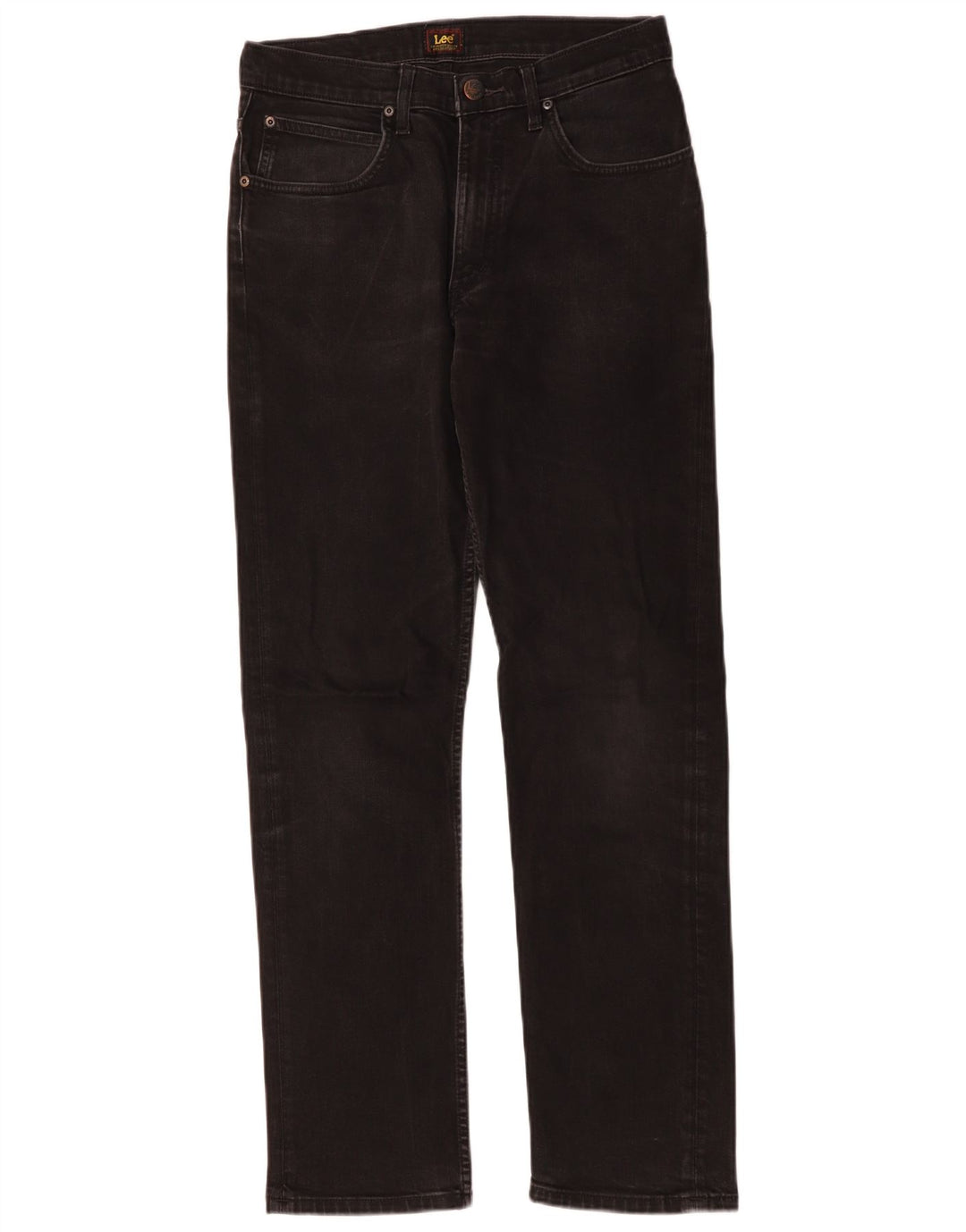 Lee Herren Brooklyn Straight Gerade Jeans W30 L32 Schwarze Baumwolle