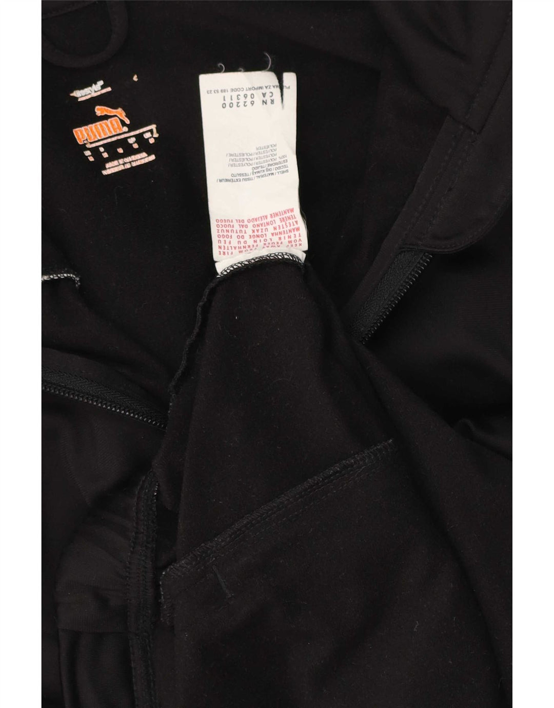 Puma Herren-Trainingsanzug-Top-Jacke, Mittelschwarzes Farbblock-Polyester
