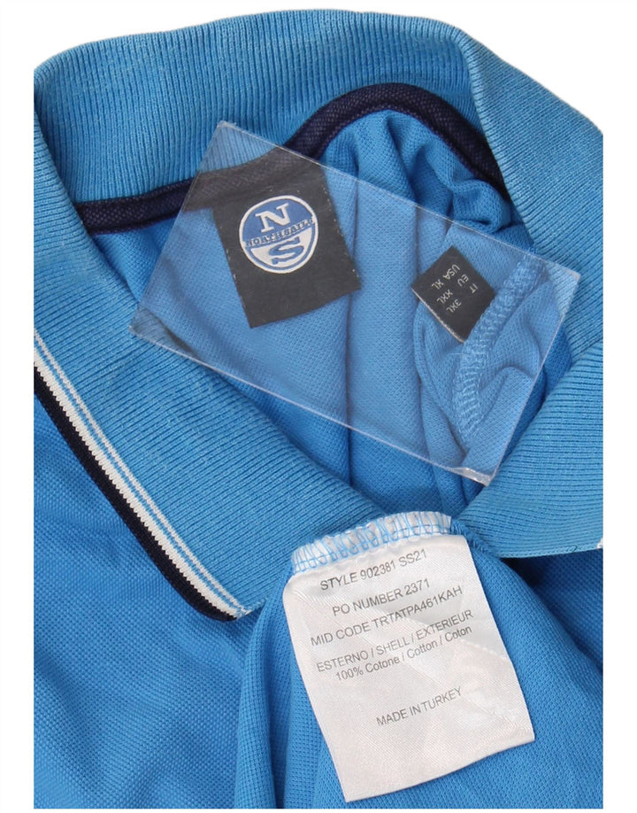 North Sails Herren-Poloshirt XL aus blauer Baumwolle