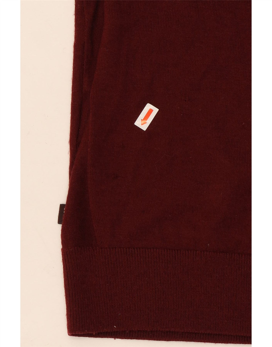 MICHAEL KORS Herren-Pullover mit Rundhalsausschnitt, große burgunderrote Wolle