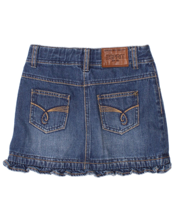 Esprit Mädchen-Jeansrock, 6–7 Jahre, W20, blaue Baumwolle