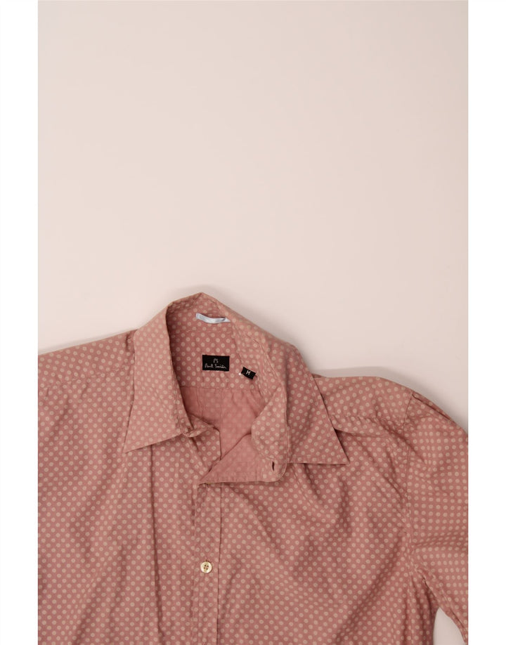 PAUL SMITH Mens Shirt XL Pink Spotted Cotton Vintage Paul Smith and Second-Hand Paul Smith from Messina Hembry 