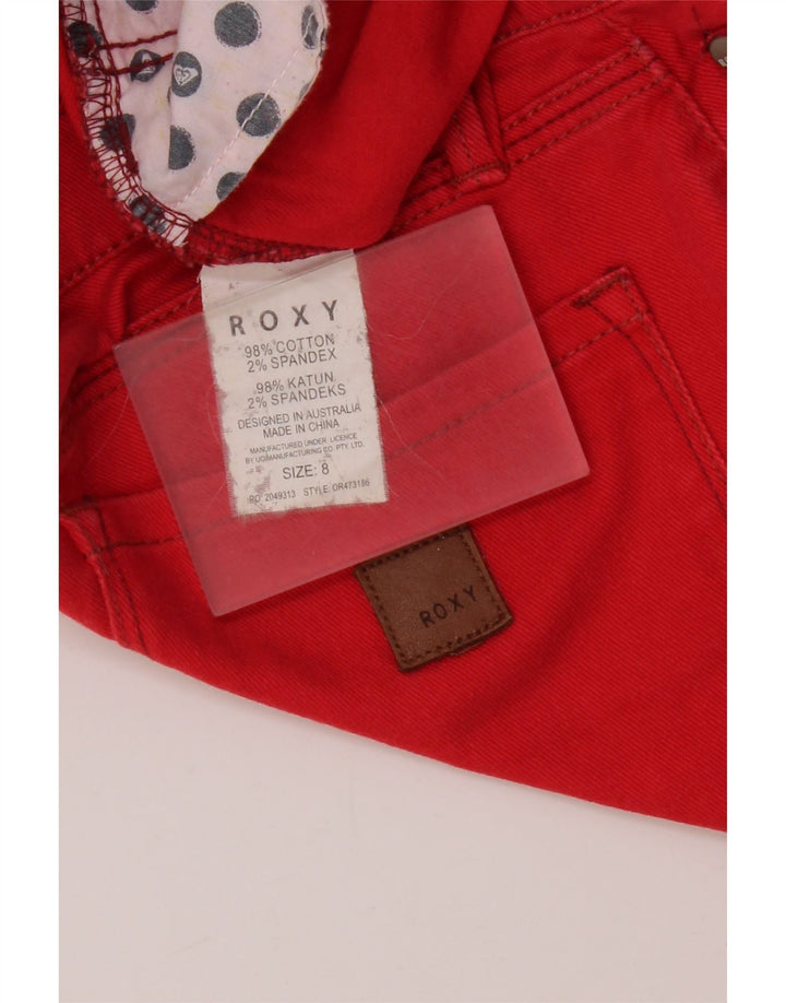 Roxy Damen Skinny Jeans US 8 Medium W28 L27 Rote Baumwolle