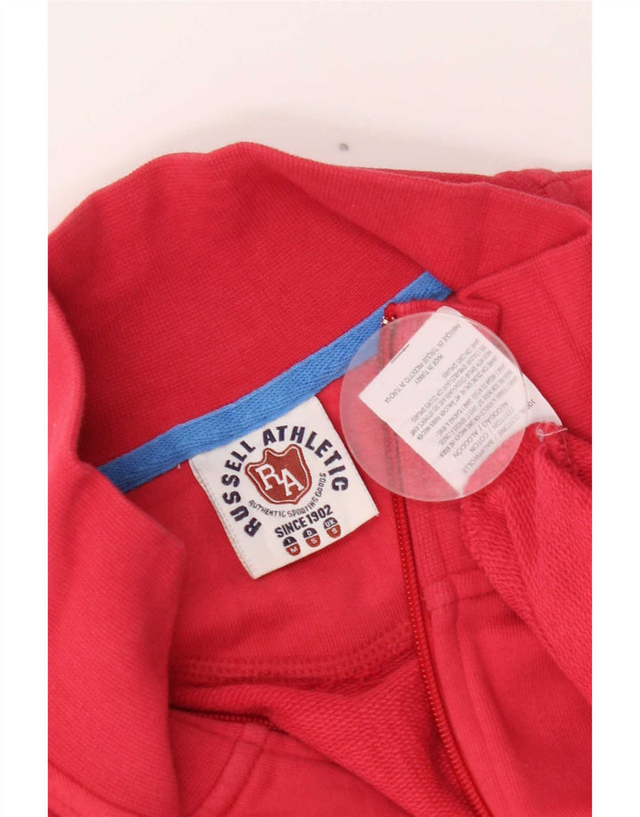 Russell Athletic Herren-Trainingsanzug-Oberteil, Jacke, Größe S, rote Baumwolle