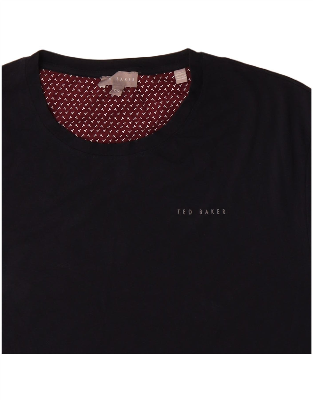 Ted Baker Herren T-Shirt Top 2XL Marineblau Baumwolle