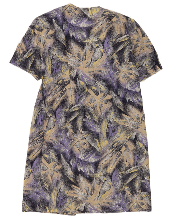 Vintage Damen Etuikleid UK 14 Medium Lila Blumen