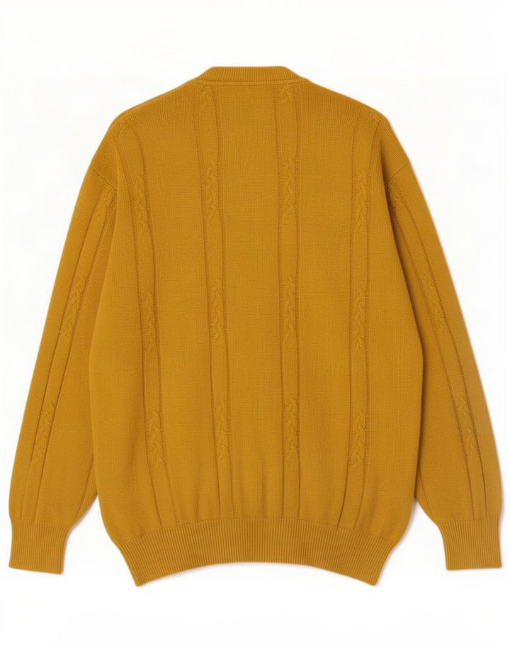 Malagrida Herren-Strickjacke aus mittelgelber Baumwolle