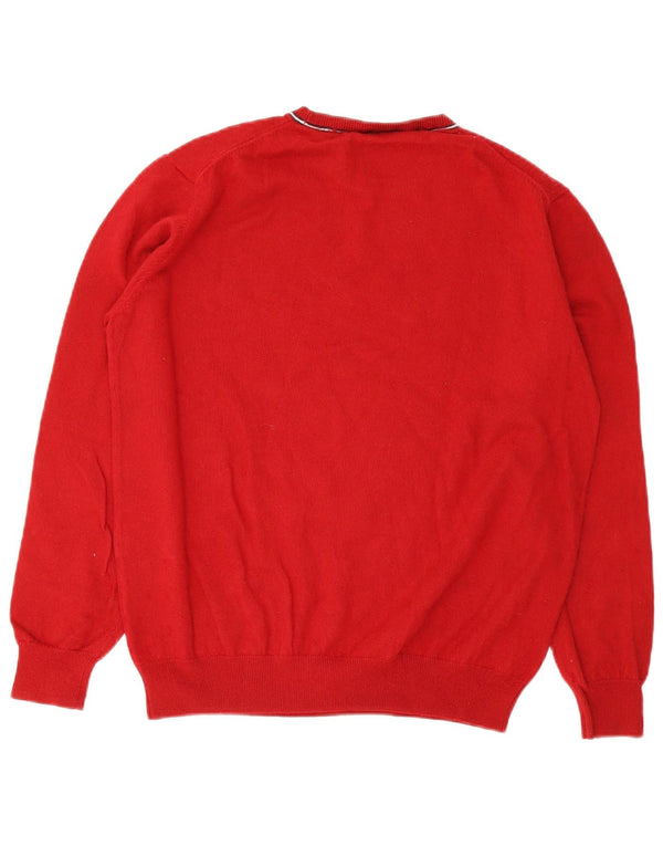 Harmont & Blaine Damen-Pullover mit Rundhalsausschnitt, UK 20 2XL, rote Baumwolle