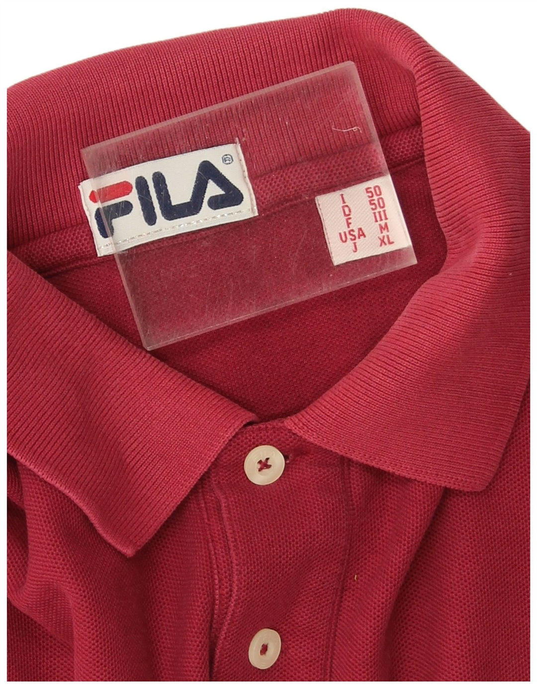 Fila Herren Poloshirt IT 50 Mittelrote Baumwolle