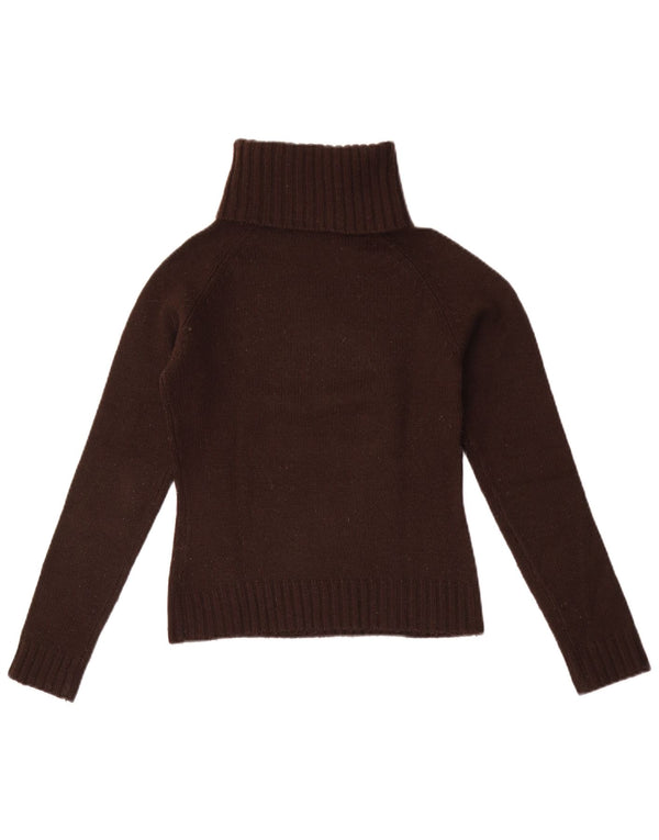 Rollkragenpullover für Damen von Zara, Gr. 10, Small, Braun, Acryl