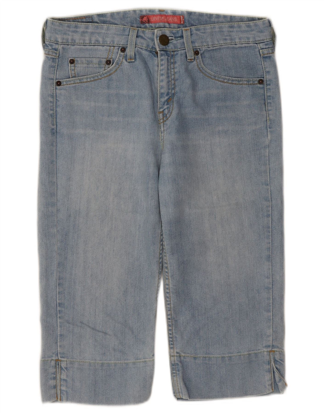 Levi's Damen Bermuda Denim Shorts US 9 Medium W32 Blue Ramie