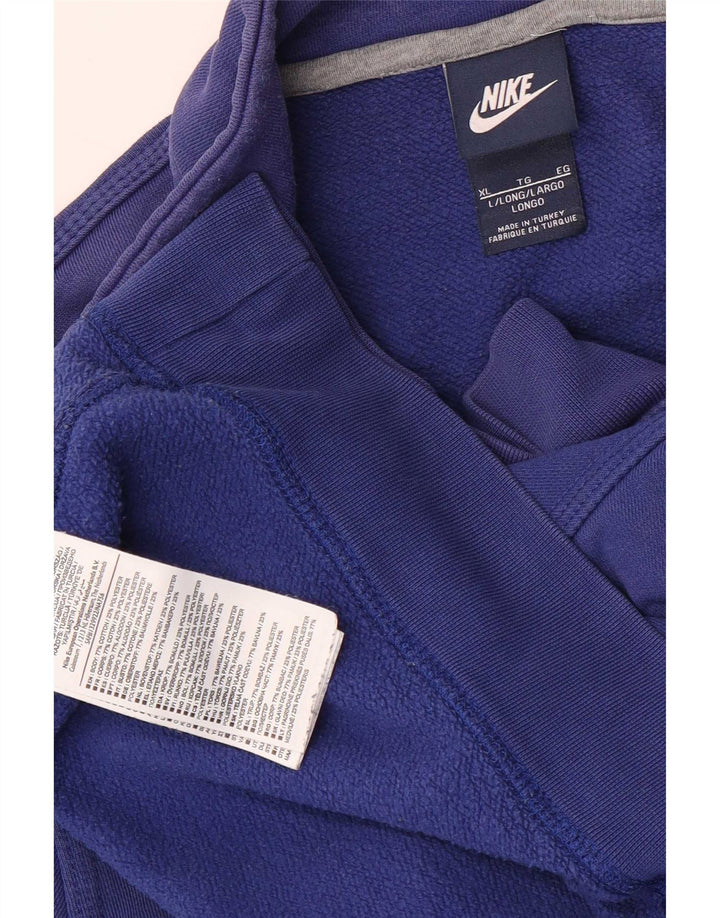 Nike Herren-Trainingsanzug-Top-Jacke XL, blaue Baumwolle