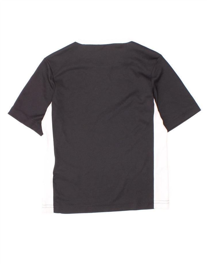 Adidas Jungen Climalite T-Shirt Top 5–6 Jahre, schwarzes Colourblock-Polyester