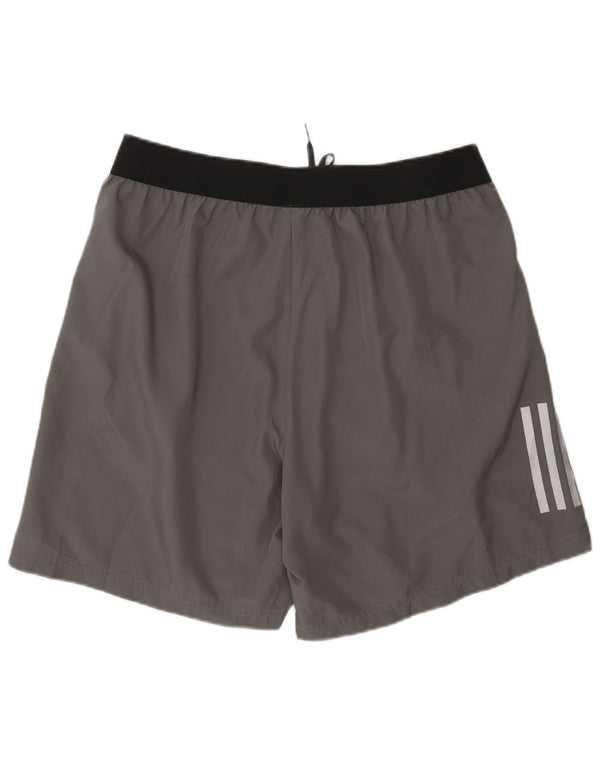 Adidas Herren Aeroready Sportshorts, großes graues Colourblock-Polyester