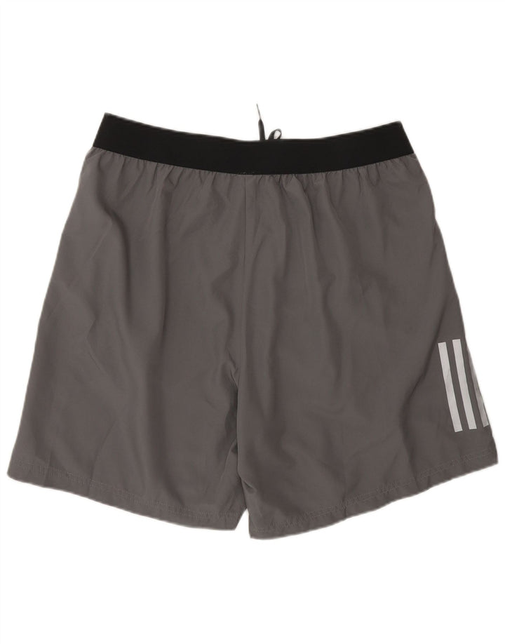 Adidas Herren Aeroready Sportshorts, großes graues Colourblock-Polyester