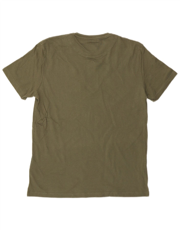 GAS Herren-T-Shirt mit Grafik, groß, Khaki, Baumwolle