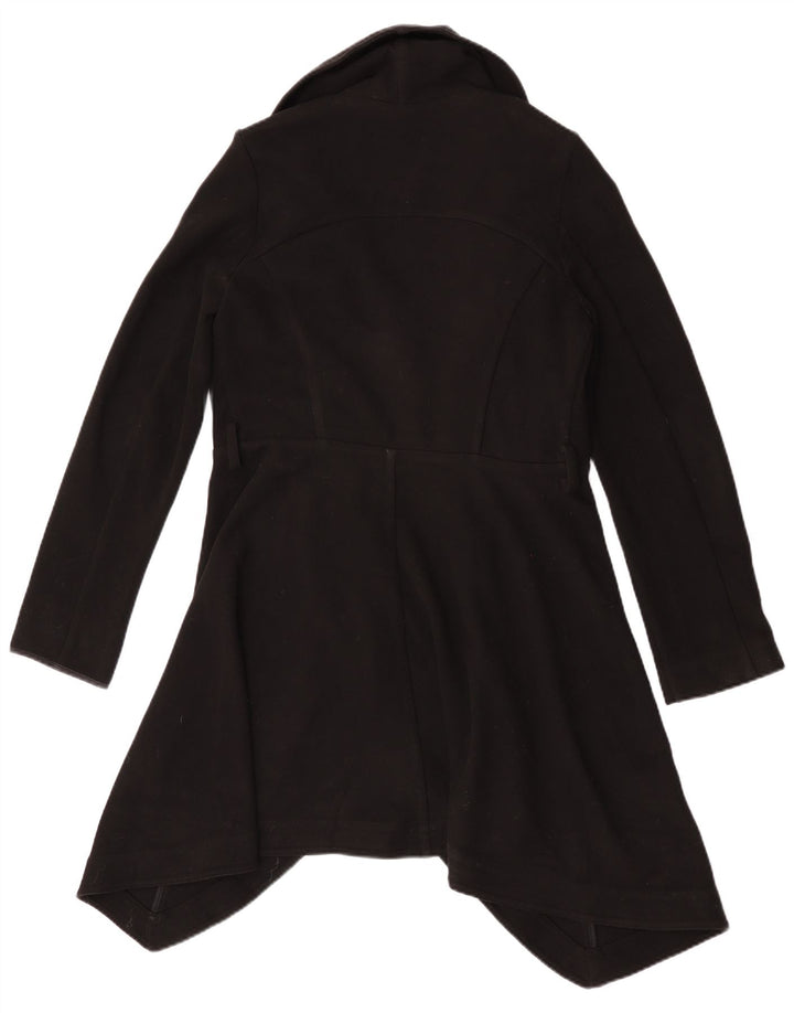 Oasis Womens Open Overcoat UK 10 Small Schwarz Polyester