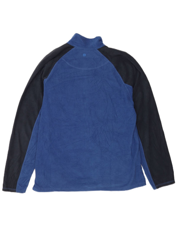 Mountain Warehouse Herren-Fleecejacke, UK 42, XL, blaues Farbblock-Polyester