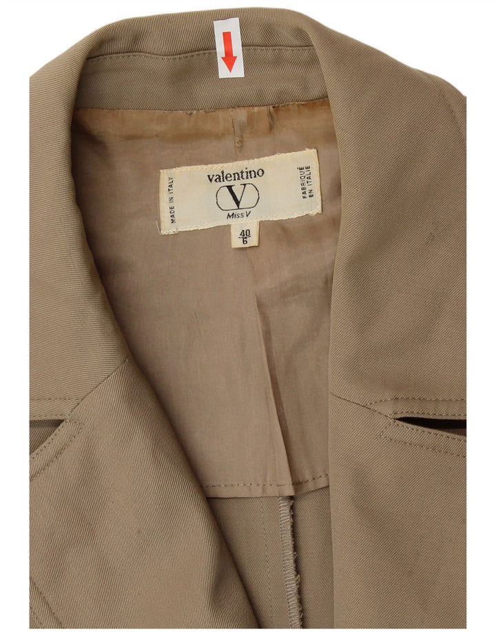 Valentino Womens Miss V übergroße Blazerjacke IT 40 Small Beige