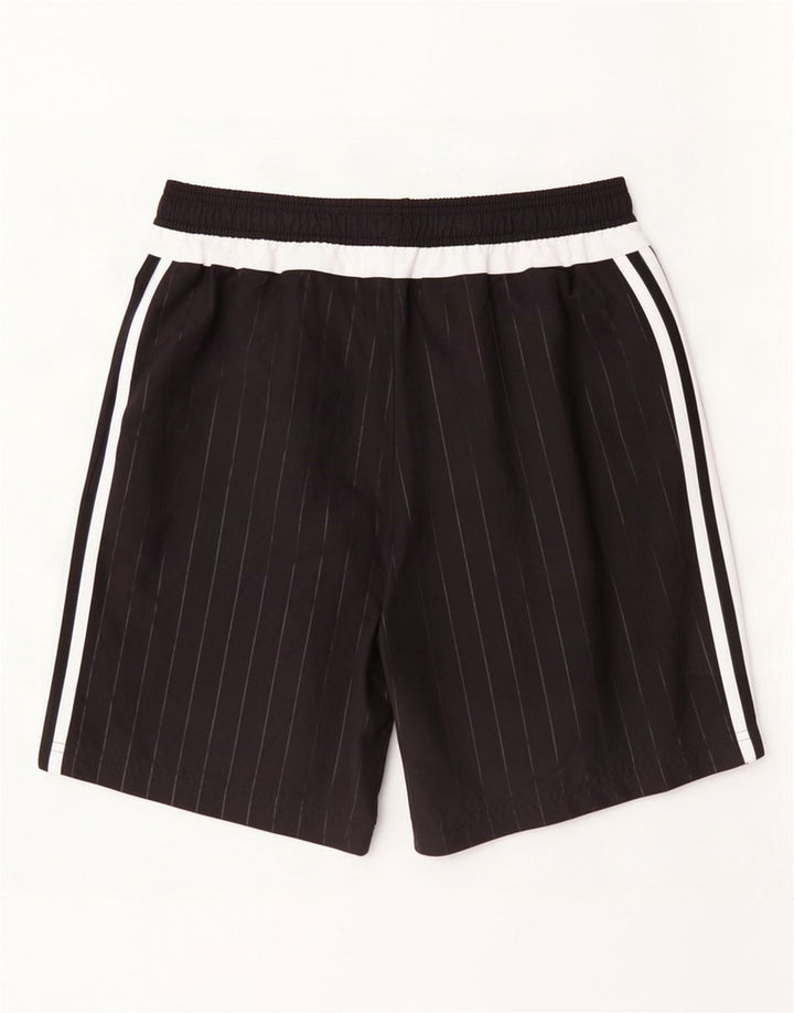Adidas Herren Sport Shorts Medium Schwarz Gestreiftes Polyester