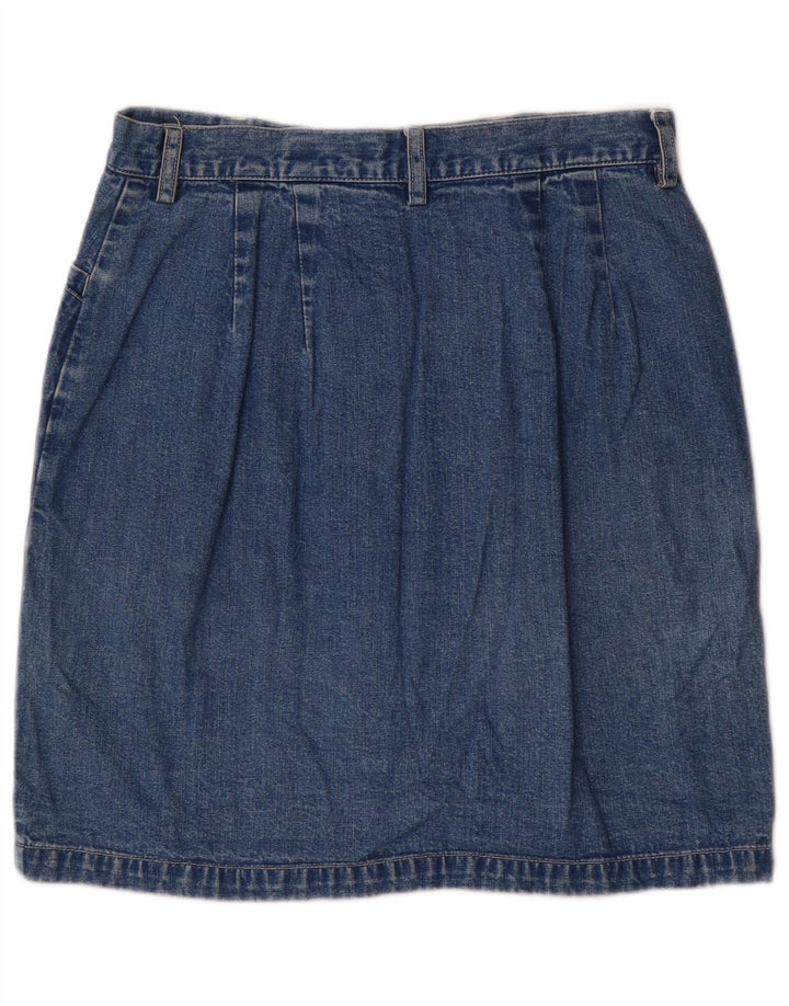 EDDIE BAUER Damen Jeansrock US 12 Large W30 Blaue Baumwolle