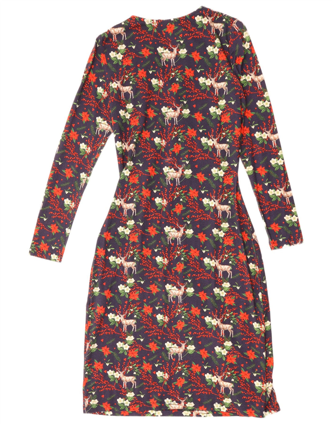 Joe Browns Damen-Etuikleid, Gr. 8, Marineblau, Viskose mit Blumenmuster