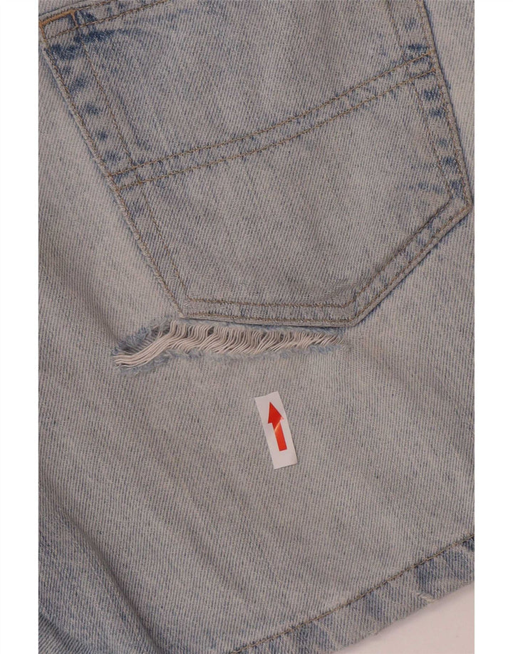 Tommy Hilfiger Damen Distressed Denim Shorts W28 Mittelblau