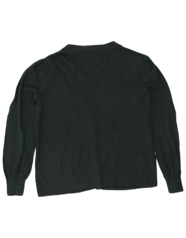 Fat Face Damen-Cardigan-Pullover UK 18 XL Grüne Baumwolle