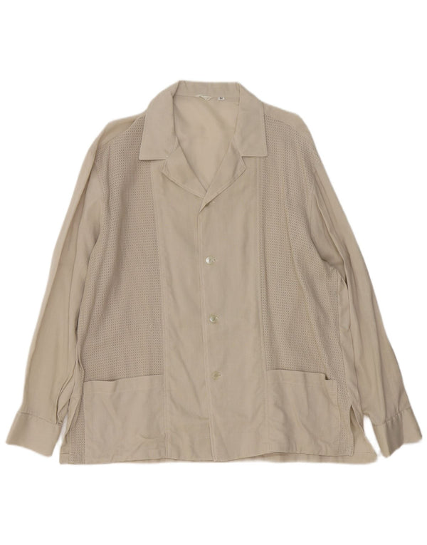 Vintage Herren Overshirt Hemd IT 54 XL Grün