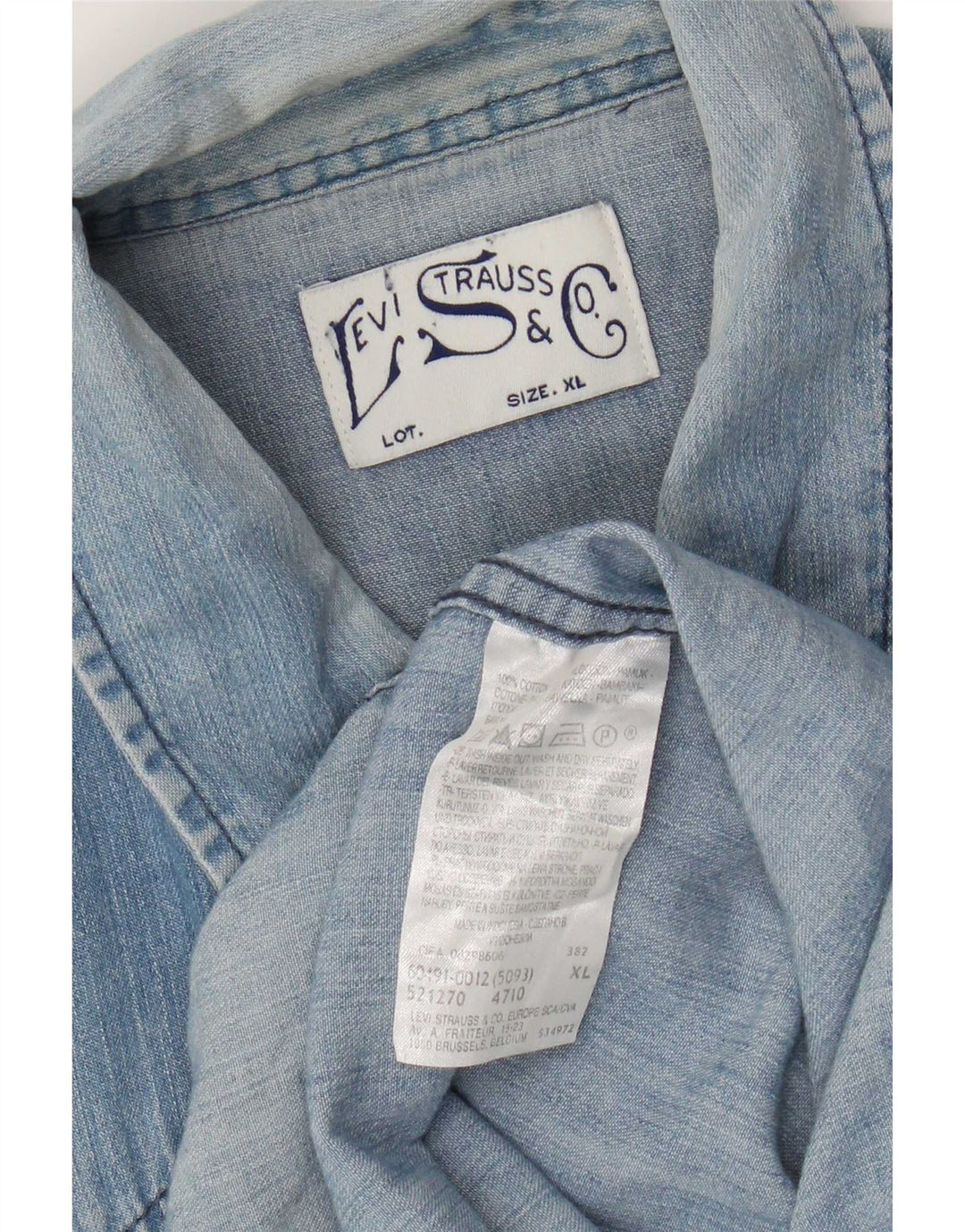 Levi's Herren-Jeanshemd XL aus blauer Baumwolle