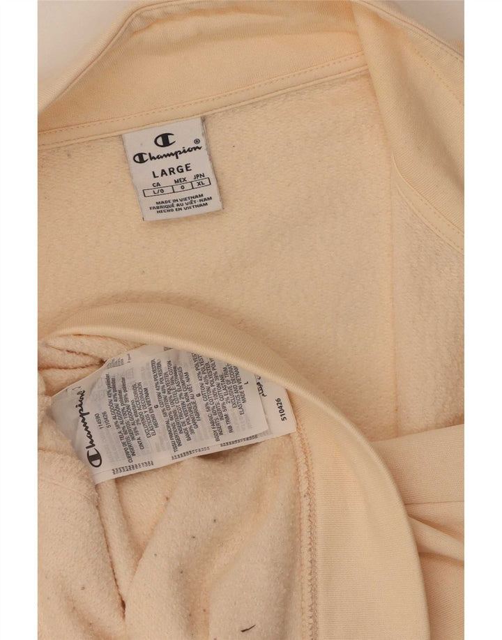 Champion Damen-Trainingsanzug-Top-Jacke, UK 16, Größe L, Beige, Baumwolle
