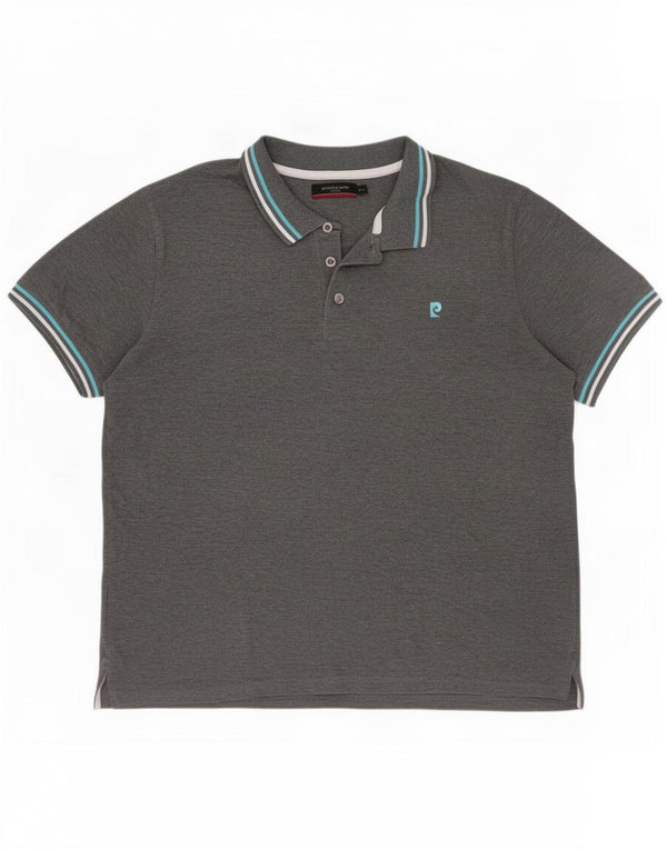 Pierre Cardin Herren Poloshirt 2XL Grau Baumwolle