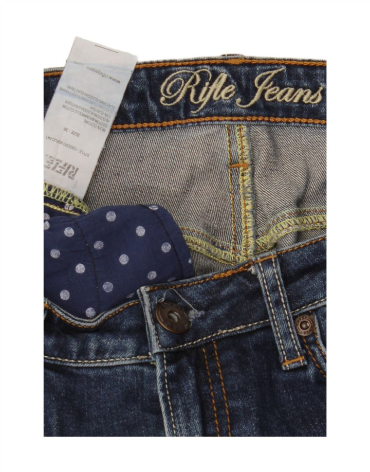 Rifle Damen Slim Jeans W30 L34 Blaue Baumwolle