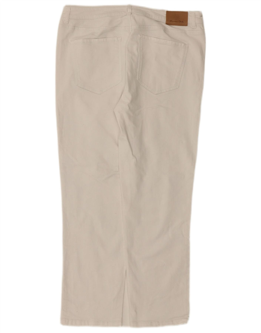 Massimo Dutti Damen Straight Jeans EU 42 Large W32 L26 Weiß