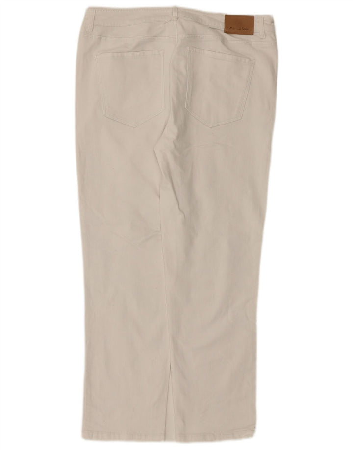 Massimo Dutti Damen Straight Jeans EU 42 Large W32 L26 Weiß