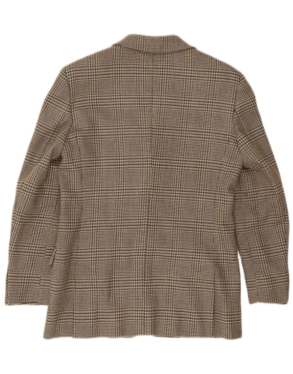 Max Mara Damen Weekend Blazer Jacke UK 10 Small Brown Houndstooth