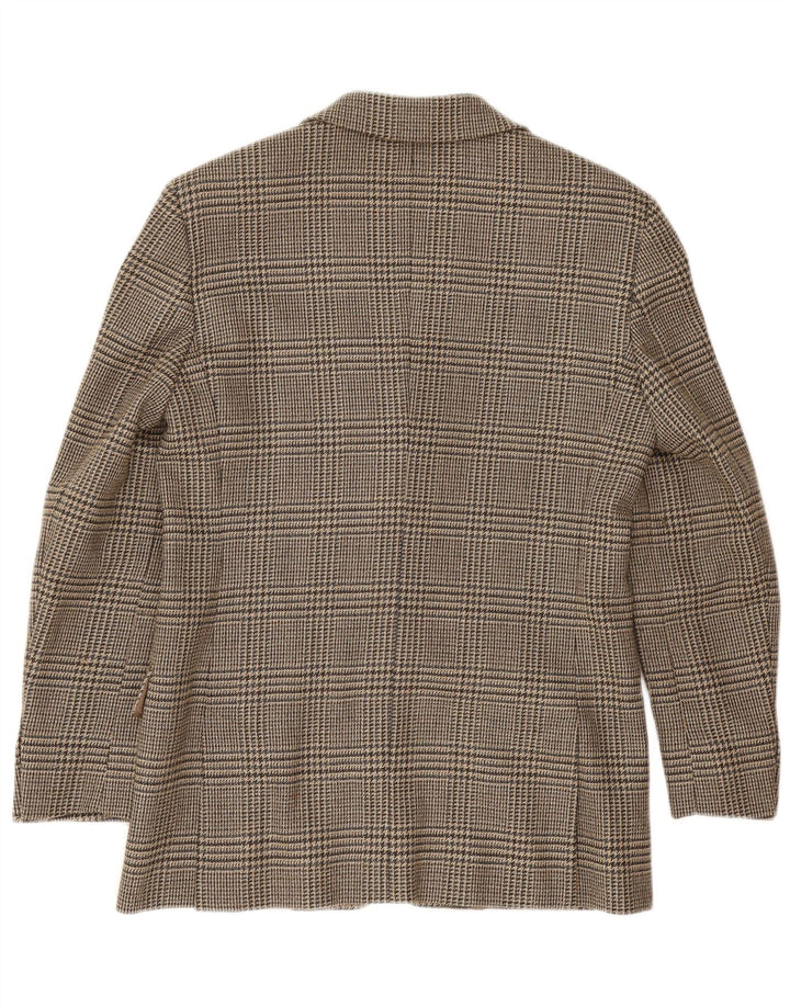 Max Mara Damen Weekend Blazer Jacke UK 10 Small Brown Houndstooth